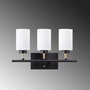 Opviq Lámpara de pared Negro y Oro con tapa de cristal